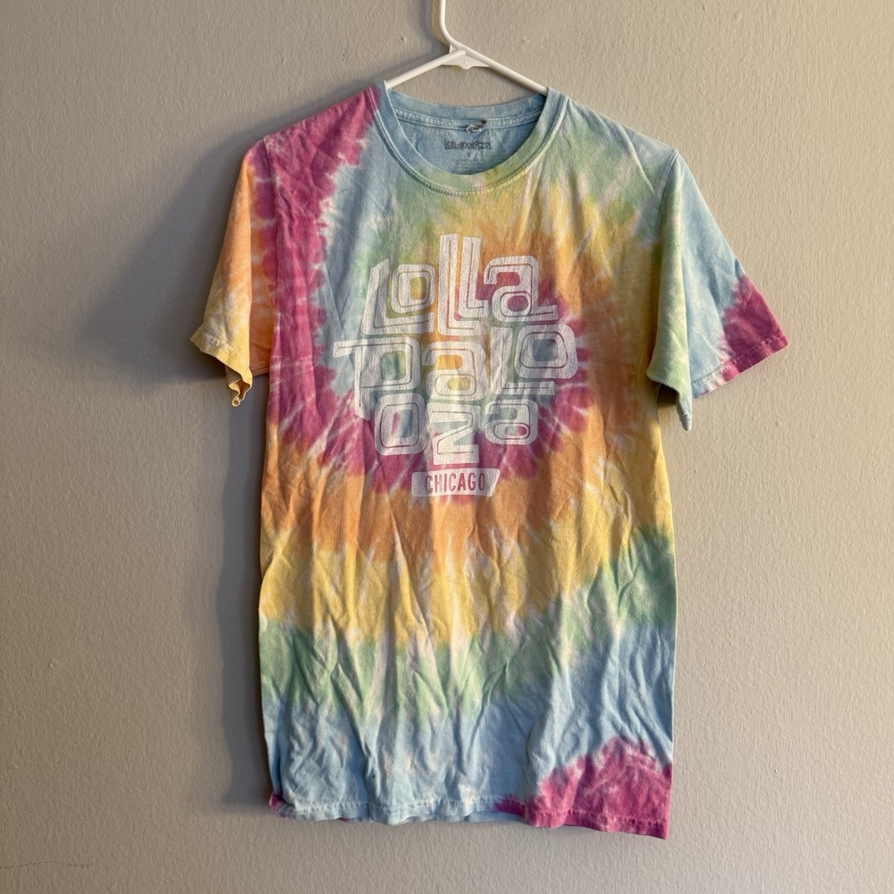 Lollapalooza 2017 Chicago Festival Tie Dye Graphic T-Shirt Small Lineup Tee